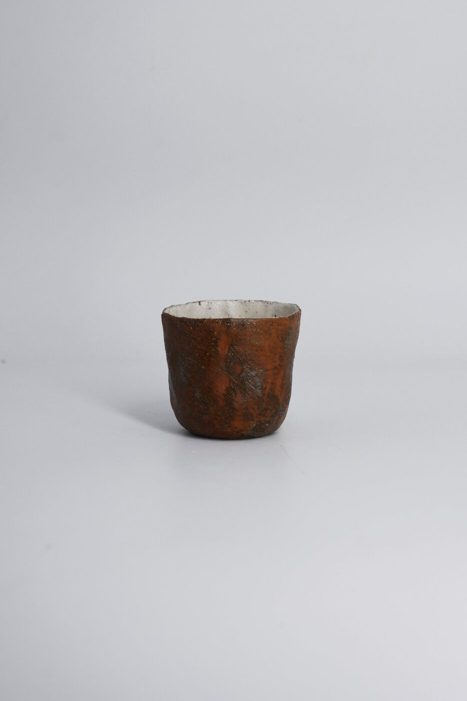 Simple Tea Cup, Brown, white inside