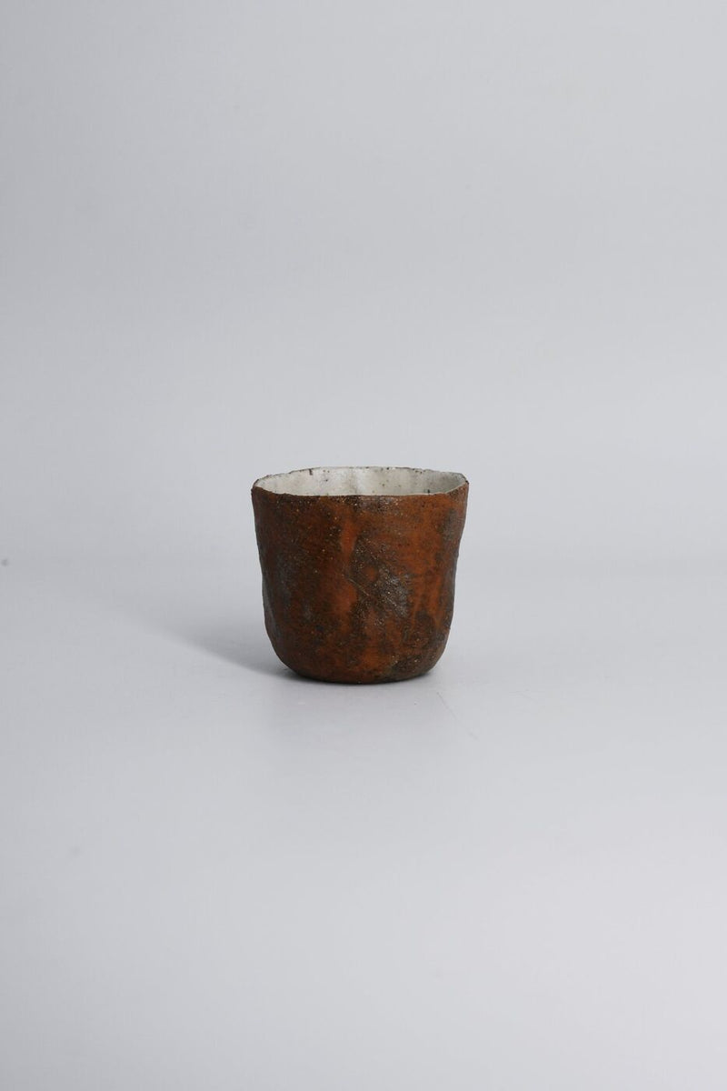 Simple Tea Cup, Brown, white inside