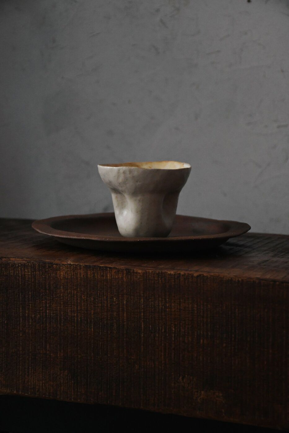 Melon Ridge Cup No. 3, Brown, white inside