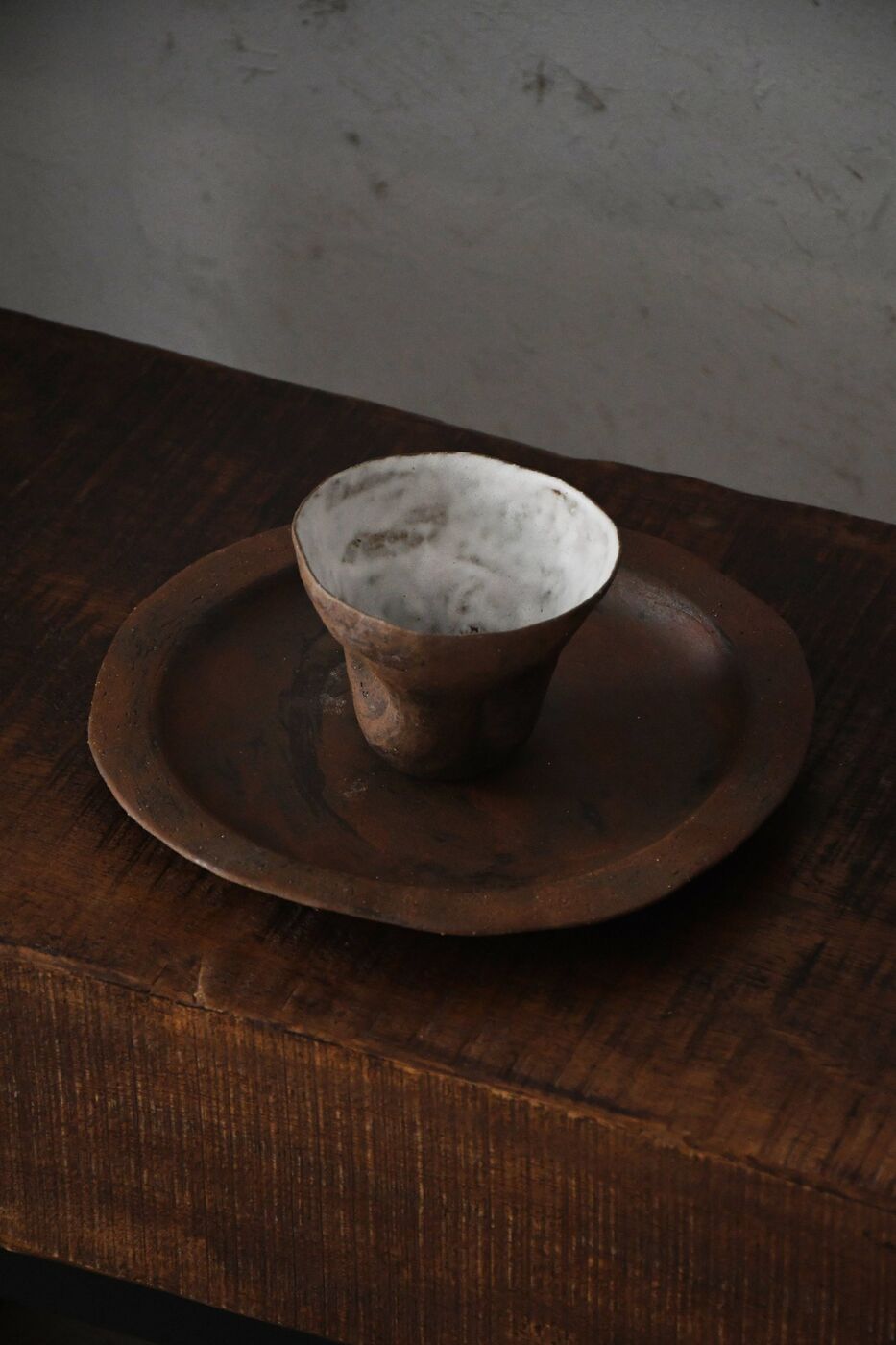 Melon Ridge Cup No. 3, White, yellow inside