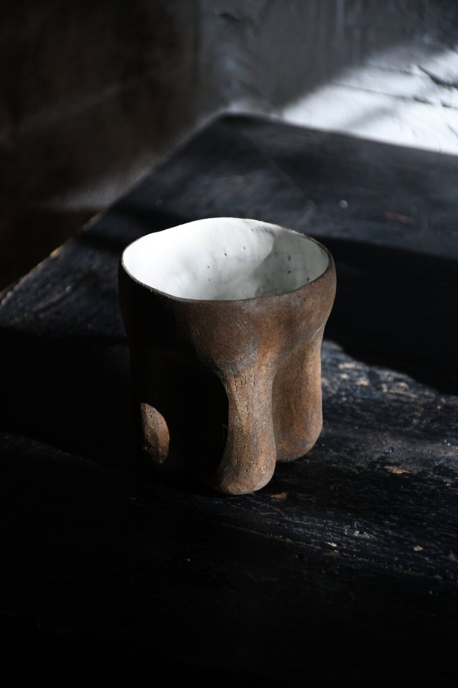 Melon Ridge Cup No. 5, Brown, white inside